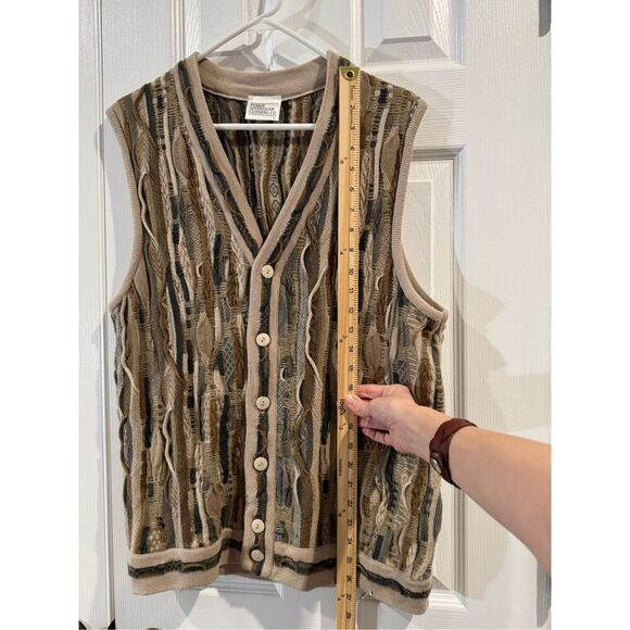 Purely Australian Clothing Co. 100% Pure New Wool Coogi Style Vest Men's Large - Picture 8 of 13